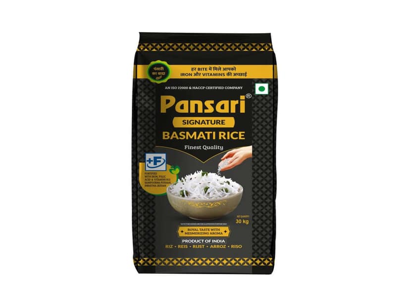 Pansari Signature Basmati Rice - 30 Kilogram