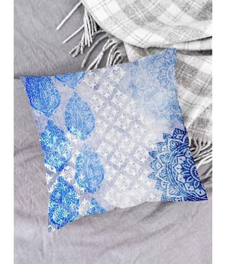 Houzzcode Single Blue Pillow Cover