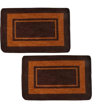FURNISHING HUT - Anti-skid Cotton Door Mat ( 60 X 40 cm ) Set of 2 - Purple