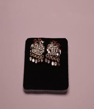KAVALI Gold Earrings with Sparkling Stones - Elegant & Glamorous