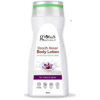 Globus Naturals Doodh Kesar Body Lotion, Enriched with Gulab and Haldi, For Natural Glow, 200ml
