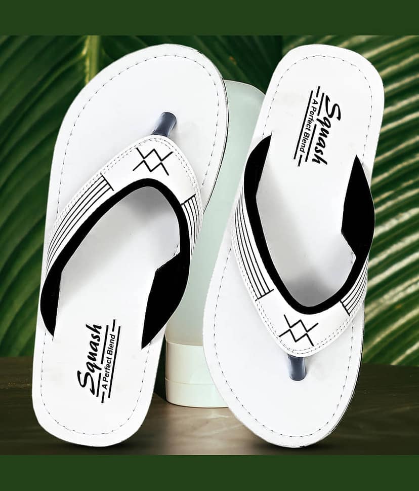Squash - White Men's Thong Flip Flop