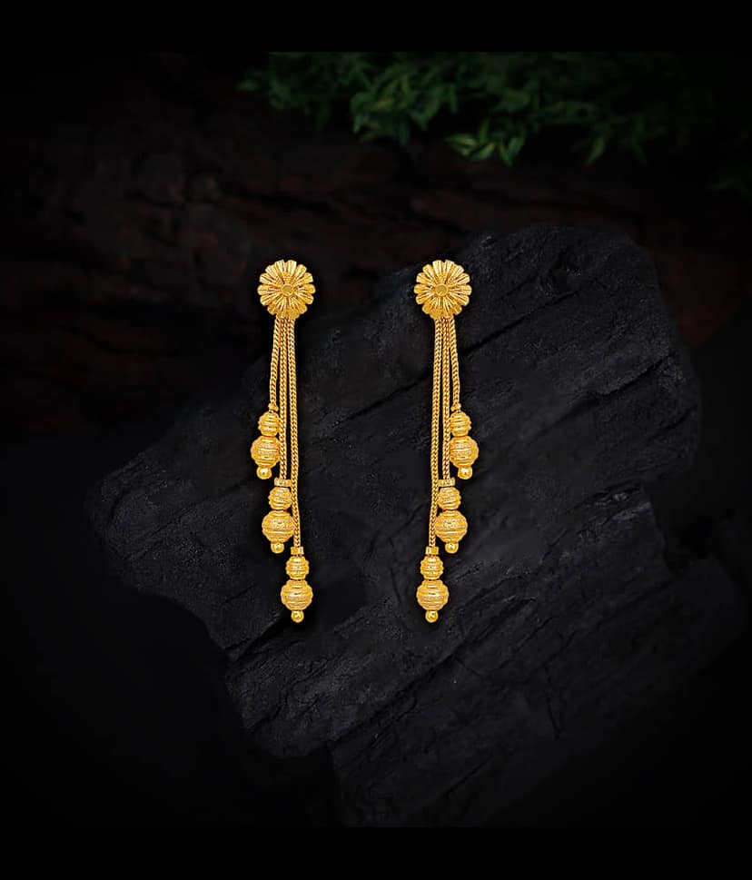 LUV FASHION Gold Threader Earrings ( Pack of 1 )
