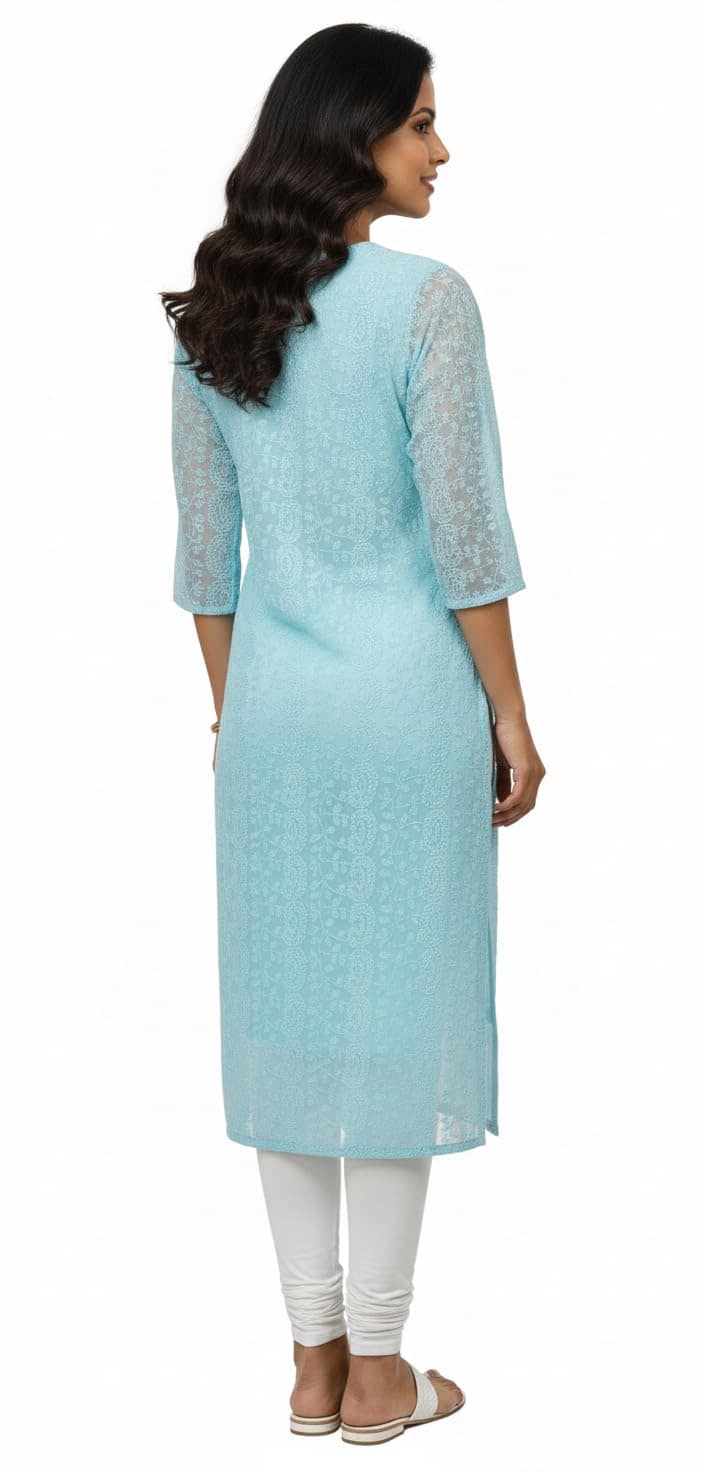 chikankari kurta - Premium Quality view 2