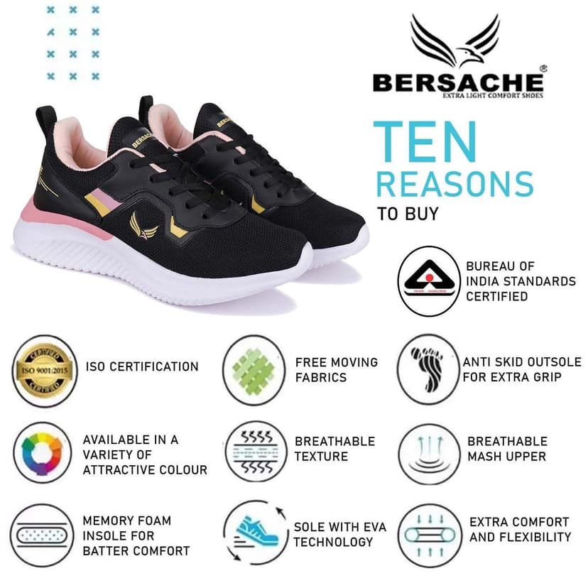Bersache Premium Sports ,walking,Gym,cricket, Trending Running Shoes For Women's view 7