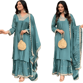 Sharara Suit Set Ready to wear indian salwar kameez Dupatta for women anarkali designer pakistani dresses Festival 3 piece