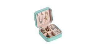 Jewelry Travel Case Organizer, Portable Jewelry Storage Box for Rings, Earrings, Necklace & Bracelets view 2