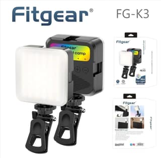 Fitgear FG-K3 SelfieLight Rechargeable 2000mAh Battery Portable Mini Clip LED VideoLight Flash (Black)