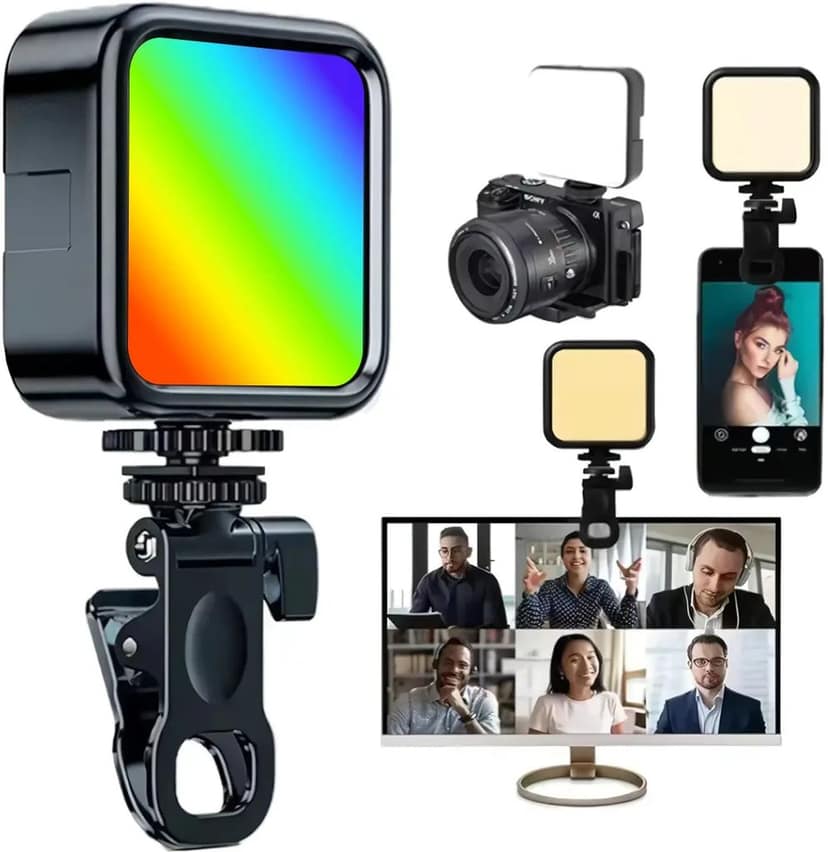 Fitgear FG-K3 SelfieLight Rechargeable 2000mAh Battery Portable Mini Clip LED VideoLight Flash (Black) view 2