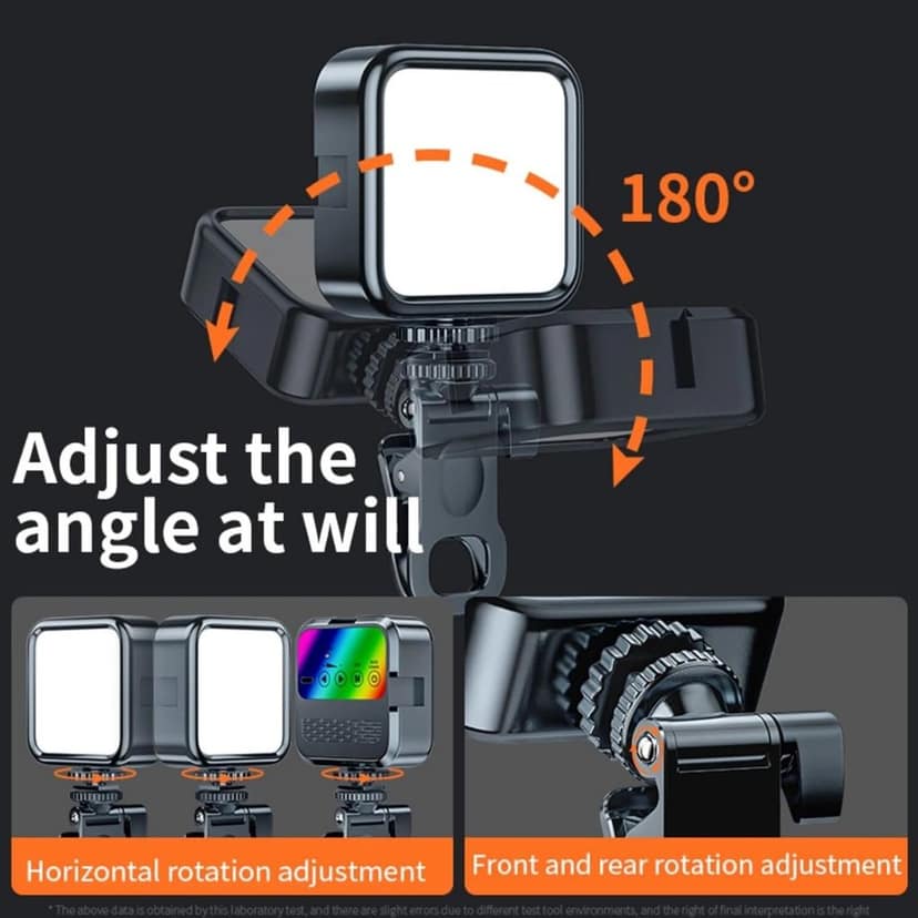 Fitgear FG-K3 SelfieLight Rechargeable 2000mAh Battery Portable Mini Clip LED VideoLight Flash (Black) view 3