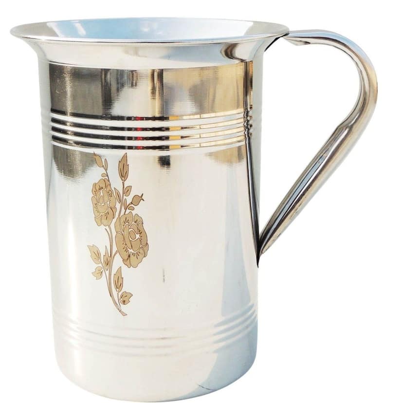 Gold Laser Craft Stainless Steel Jug Code 315 Designer Pitcher (SMAS057 D) view 2