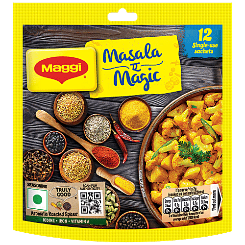 MAGGI Masala-Ae-Magic - Seasoning With Aromatic Roasted Spices, Enhances Flavour, 6 g (Pack of 12)