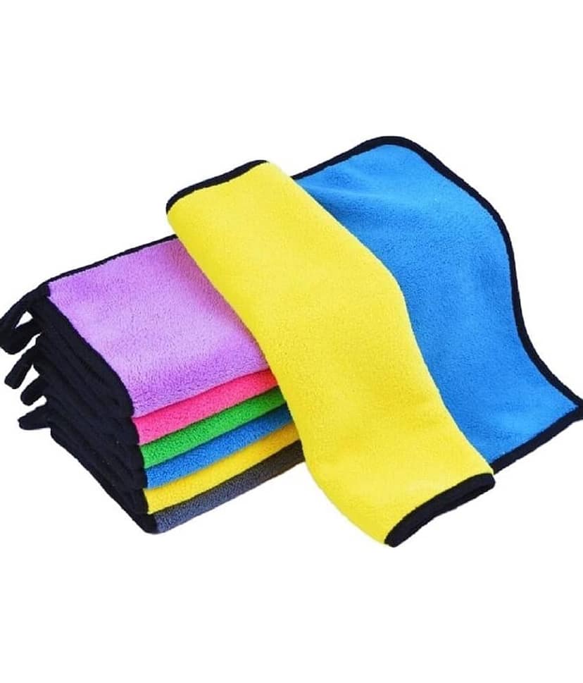 PENYAN Heavy Microfiber Cloth for Car Cleaning and Detailing, Double Sided, Extra Thick Plush Microfiber Towel Lint-Free, 800 GSM, Size 30 x 45 cm, Multi color, pack of 6
