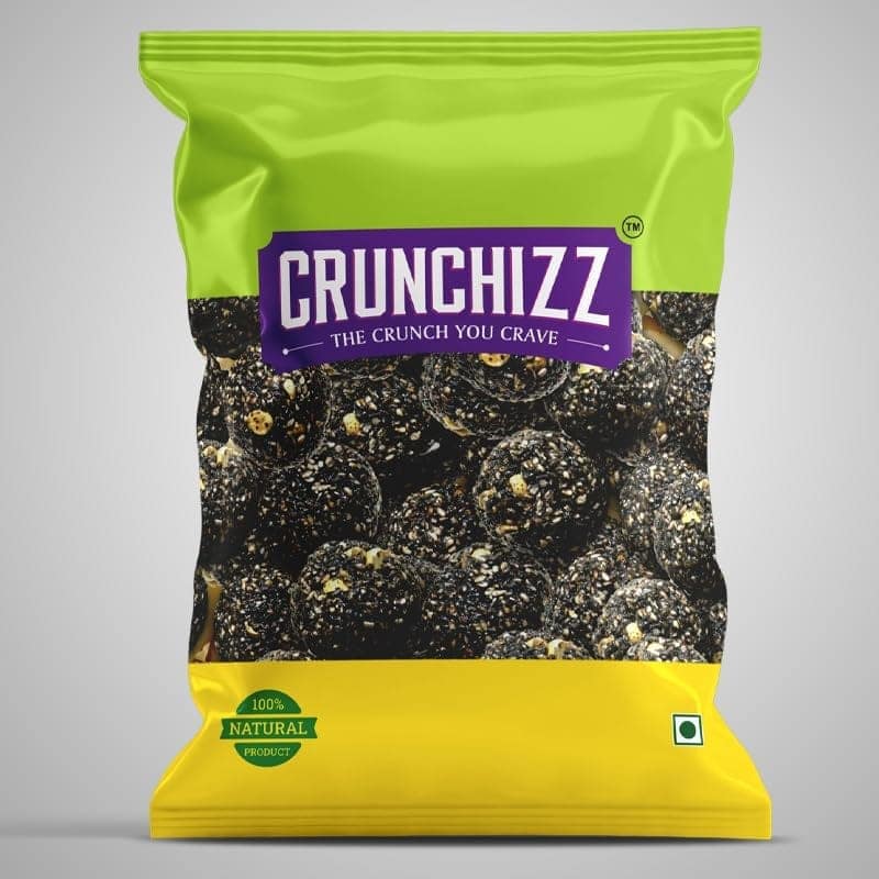 CRUNCHIZZ Authentic Kerala Style Jaggery Coated Banana Chips & Sesame Chikki Black Combo I Traditional South Indian Recipe I No Artificial Additives I Perfect Munchy Bites I Pack of Two I 100 Grams Each I Total 200 Grams view 8