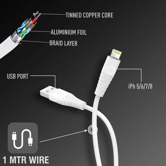UBON WR-470 iPH Cable Bullet series 2024 Edition: Fast, Durable, and Tangle-Free Charging view 2