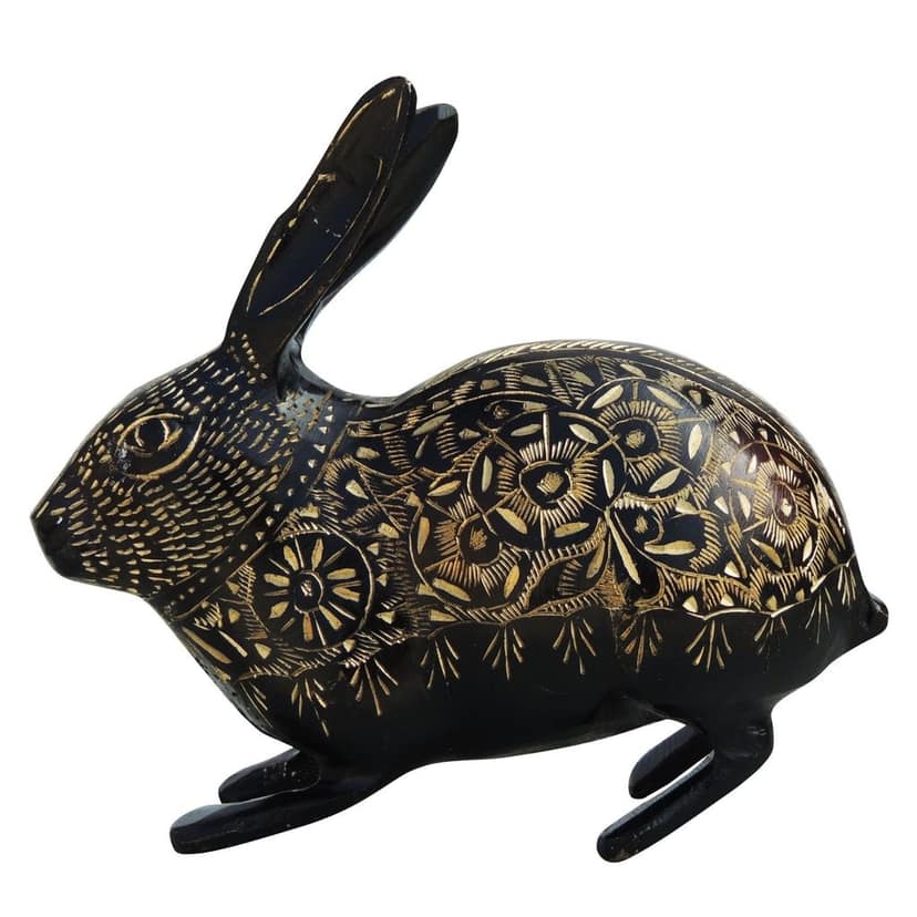 Brass Showpiece Rabbit Statue (ANMAS061 D) view 2
