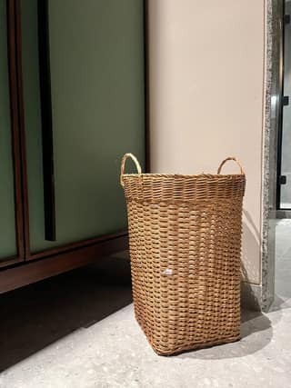 Hotel Bamboo Towel Drop Basket