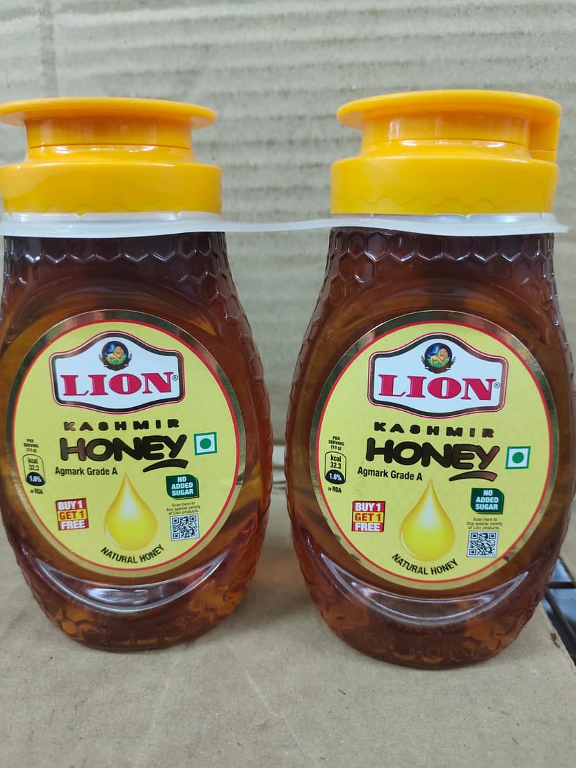 Lion kashmir honey agmark grade A 1+1 (Buy 1 get 1)