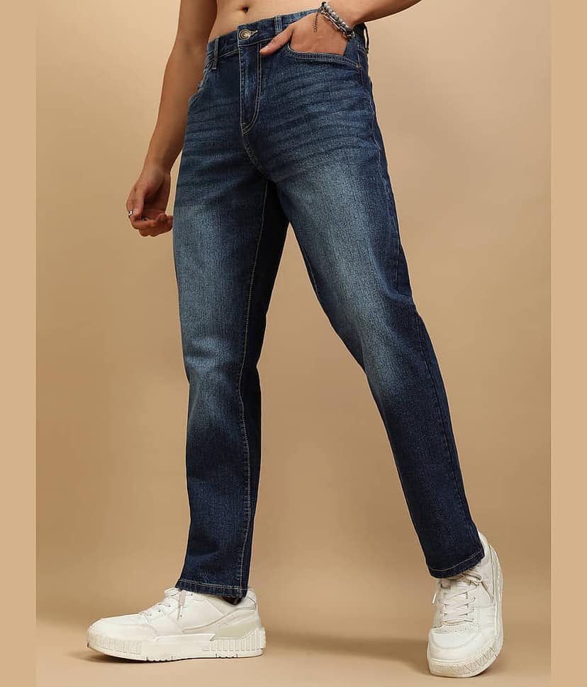 Highlander Straight Solid Men's Jeans - Blue ( Pack of 1 ) view 4