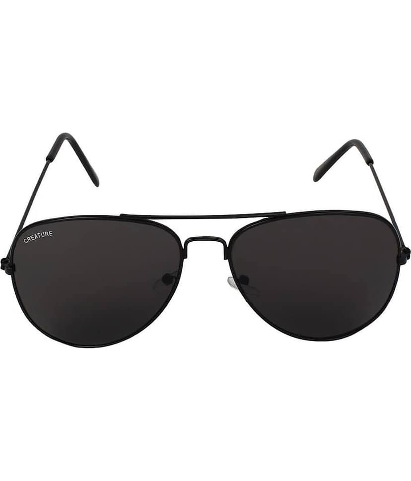 Creature - Black Round Sunglasses ( Pack of 1 )