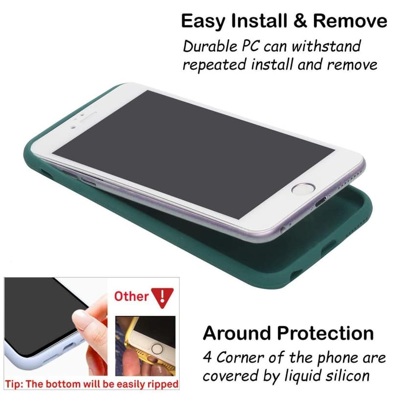 LIRAMARK Liquid Silicone Soft Back Cover Case for Apple iPhone 6 / 6S view 5