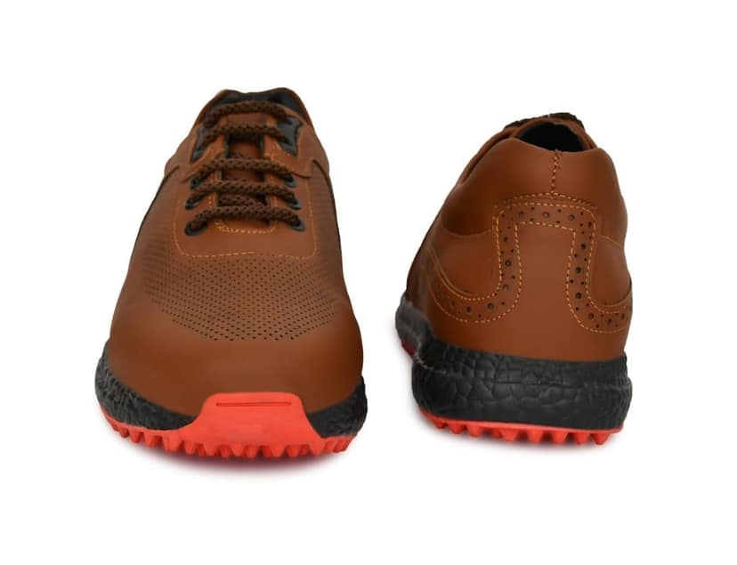 HITCARO Men's Proffessional Leather Golf Shoes | Lace-Up | Waterproof | Comfortable | Breathable view 4