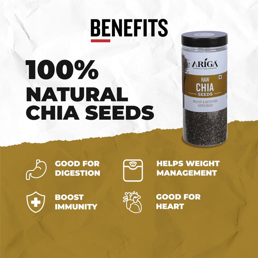 Ariga Foods Premium Raw Chia Seeds | Assorted Seeds & Nuts (500 g) view 4