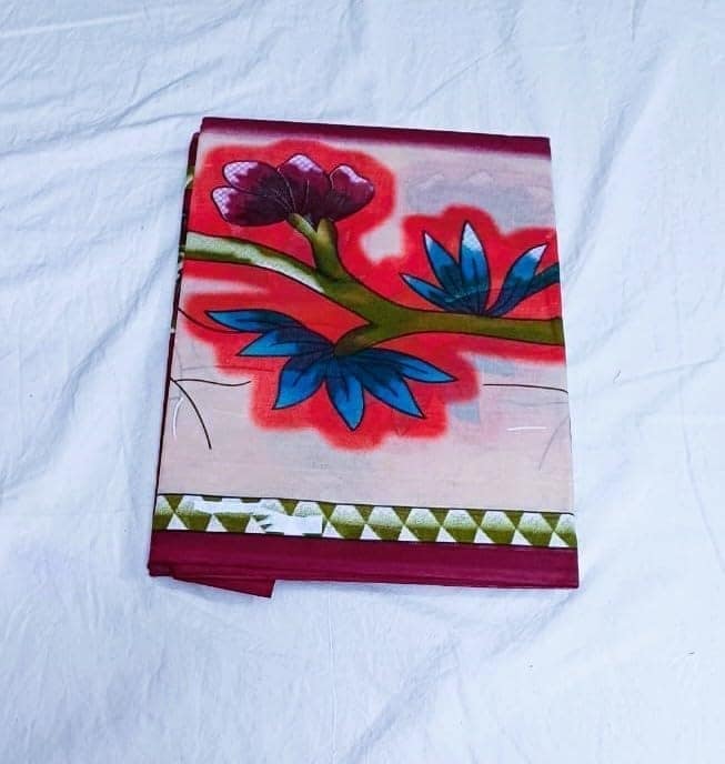 "Floral Print Cotton Bedsheet with Pillow Covers" view 2