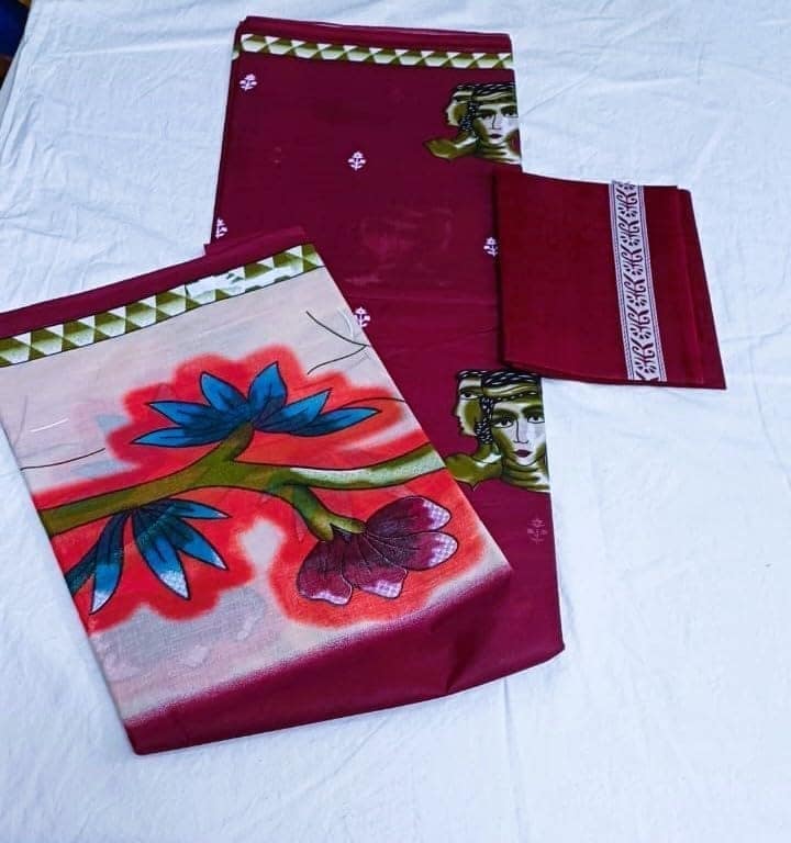 "Floral Print Cotton Bedsheet with Pillow Covers" view 3
