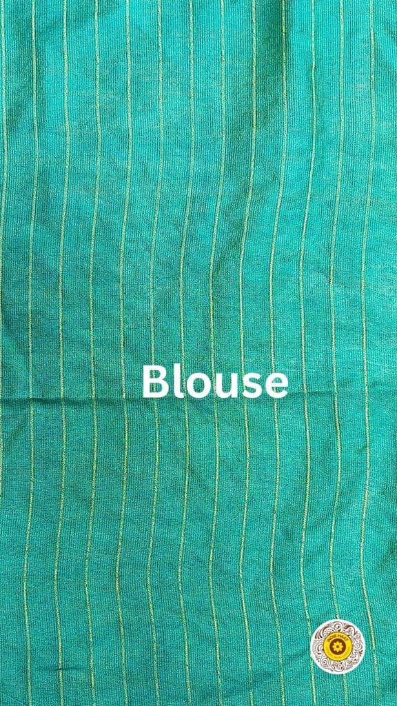 Kota Silk Green color Saree with Running Blouse Zari Border Handcrafted-3178 view 5