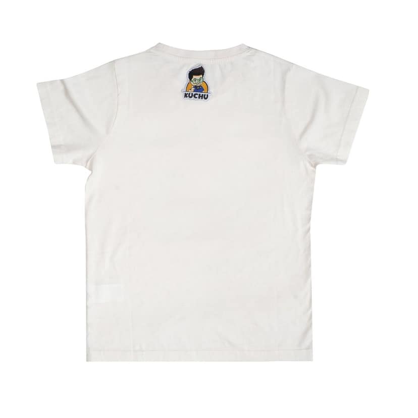 KUCHU Kids Graphic Printed T-Shirt | Happy Summer | Cotton Modal Fabric | Soft & Skin-Friendly | Everyday Casual Wear for Boys & Girls (in, Age, 6 Years, 7 Years, Regular, White) view 6