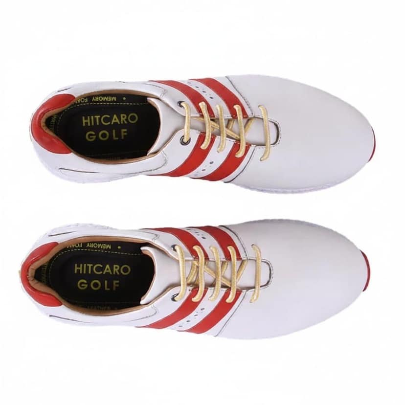 HITCARO Men's Proffessional Leather Golf Shoes | Lace-Up | Waterproof | Comfortable | Breathable view 2