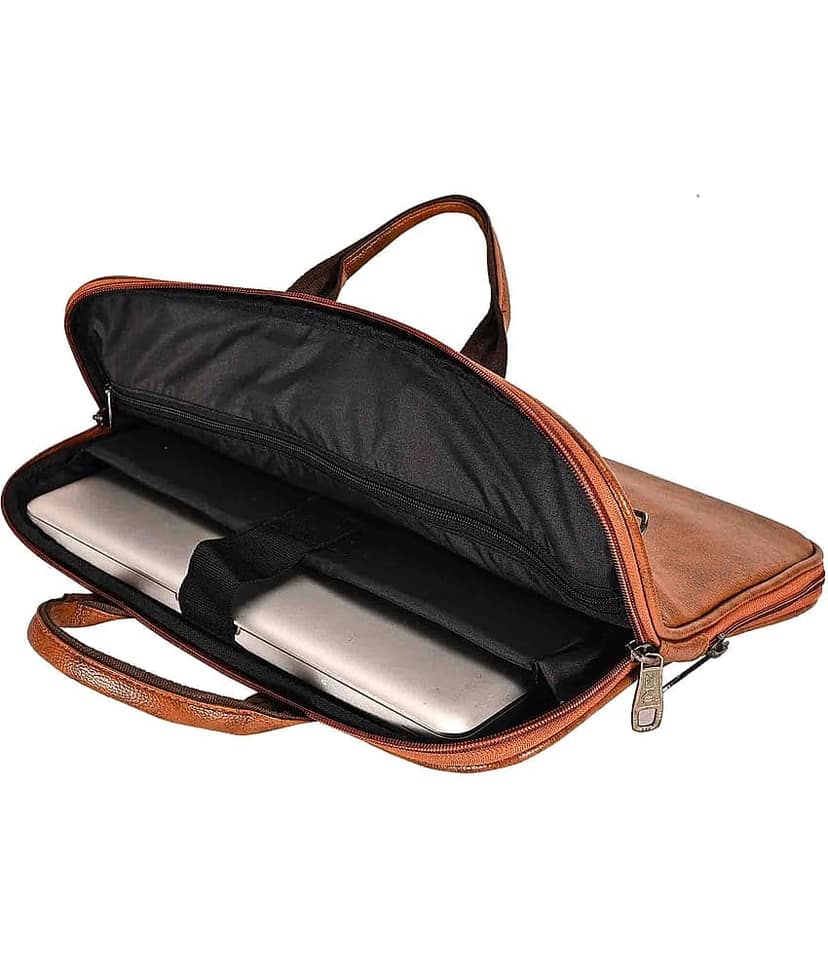 ZAIKO BAGS Tan Laptop Sleeves view 2