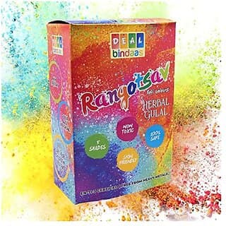 DealBindaas Rangotasav Holi Colour Herbal Gulal 250 GMS 5 Shades| NonToxic | Eco Friendly | 100% Safe Holi Color Powder Pack of 1 = 250gm. (5pcs X 50gm) Herbal Gulal