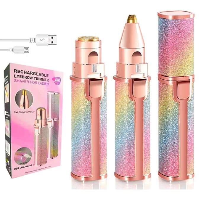 3-in-1 Facial Hair Remover for Women – Electric Facial Trimmer with Precision Head & Nose/Eyebrow Trimmer view 3