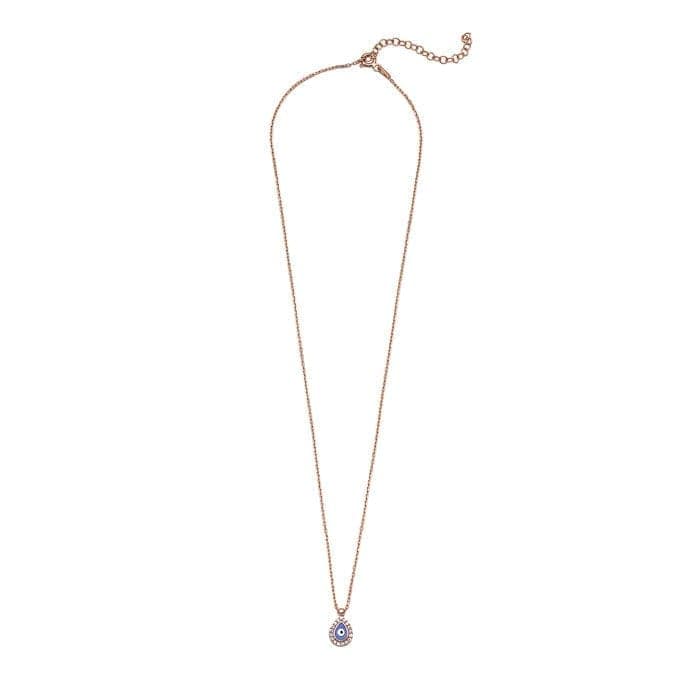 Rose Gold Dark Evil Eye Drop Necklace view 5