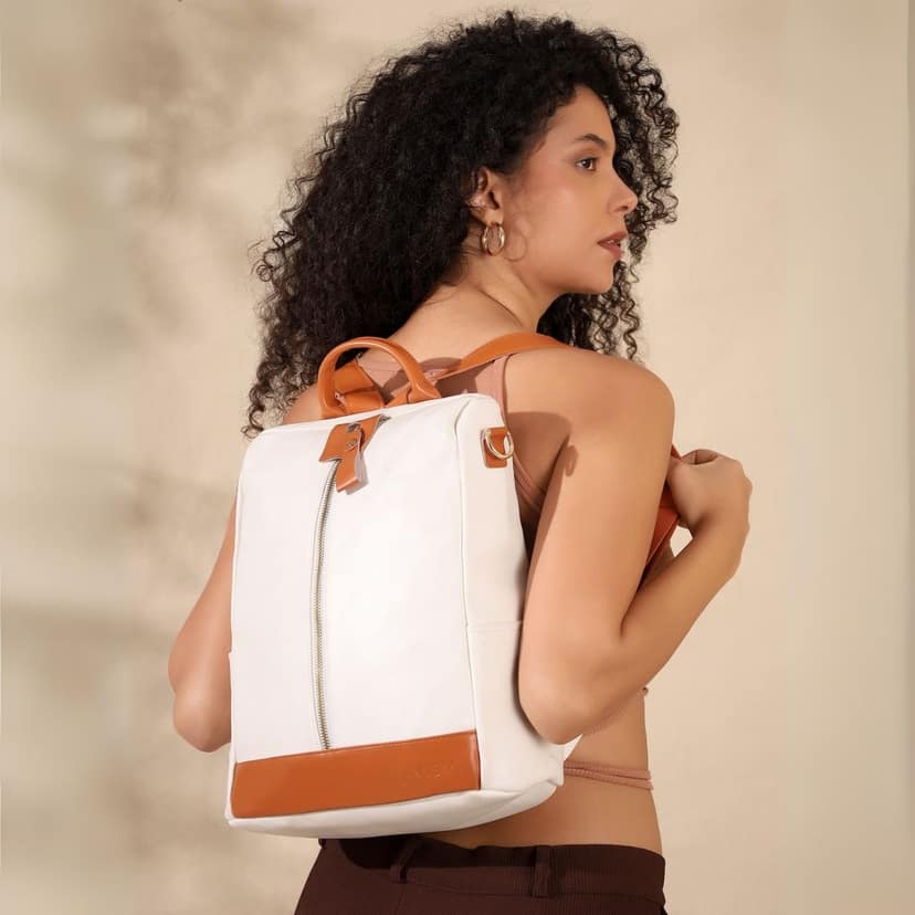VISMIINTREND Women Backpack for Office Use Upto 13 Inch Laptop | Stylish Backpack Bag | Travel | School | College | Office Use | Anti Theft Convertible Backpack view 4
