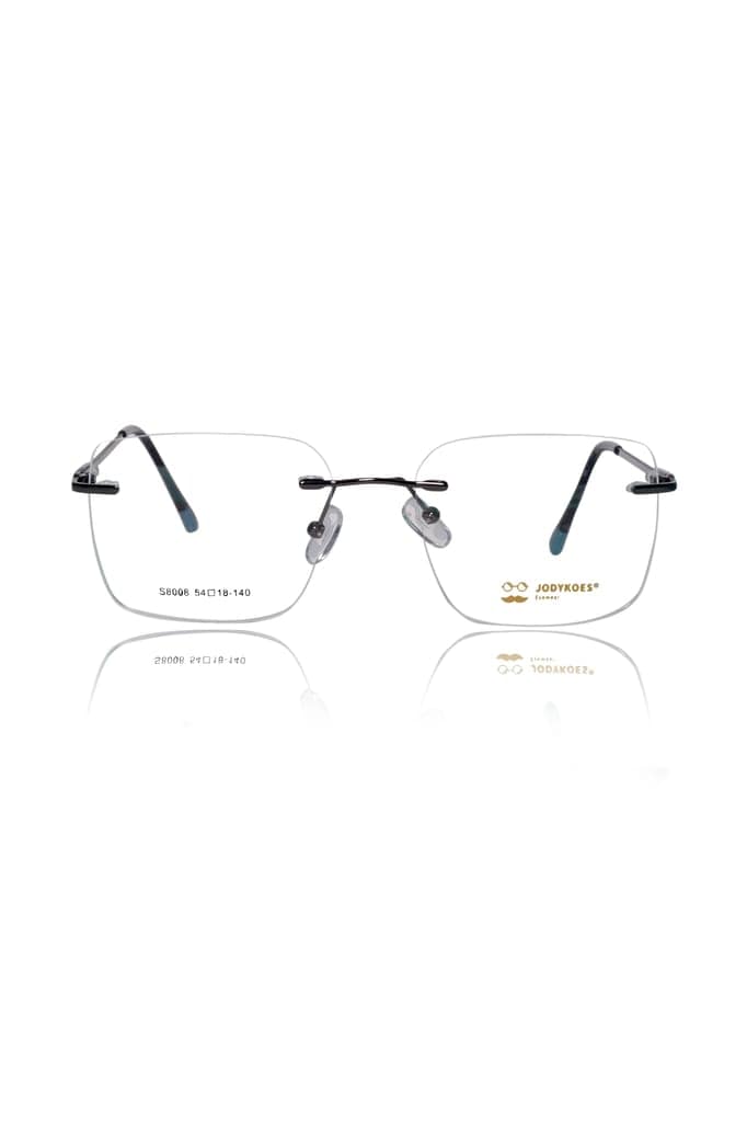 Jodykoes® Premium Rimless Frame for Women and Men: Stylish Rectangle Spectacle Eyeglasses with Anti-Glare Coating view 2