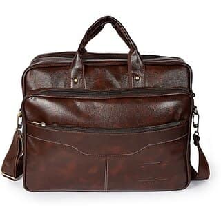 Laik Genuine Leather Laptop Bag For Men - Office Bag Messenger Bag (Brown, 12 L)
