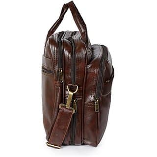 Laik Genuine Leather Laptop Bag For Men - Office Bag Messenger Bag (Brown, 12 L) view 2