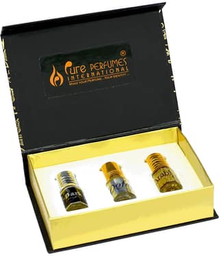 Pure Perfumes International Amber Non- Alcoholic 10ml Attar ( Pack of 3 )