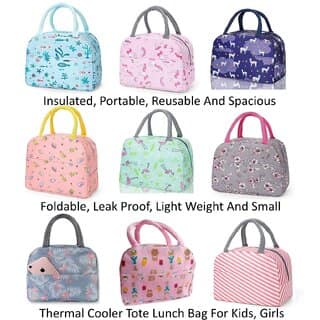 Portable Insulated Lunch Bag for Working Women, School Student Kids, Thermal Cooler Tote Bag Picnic Organizer Storage Lu