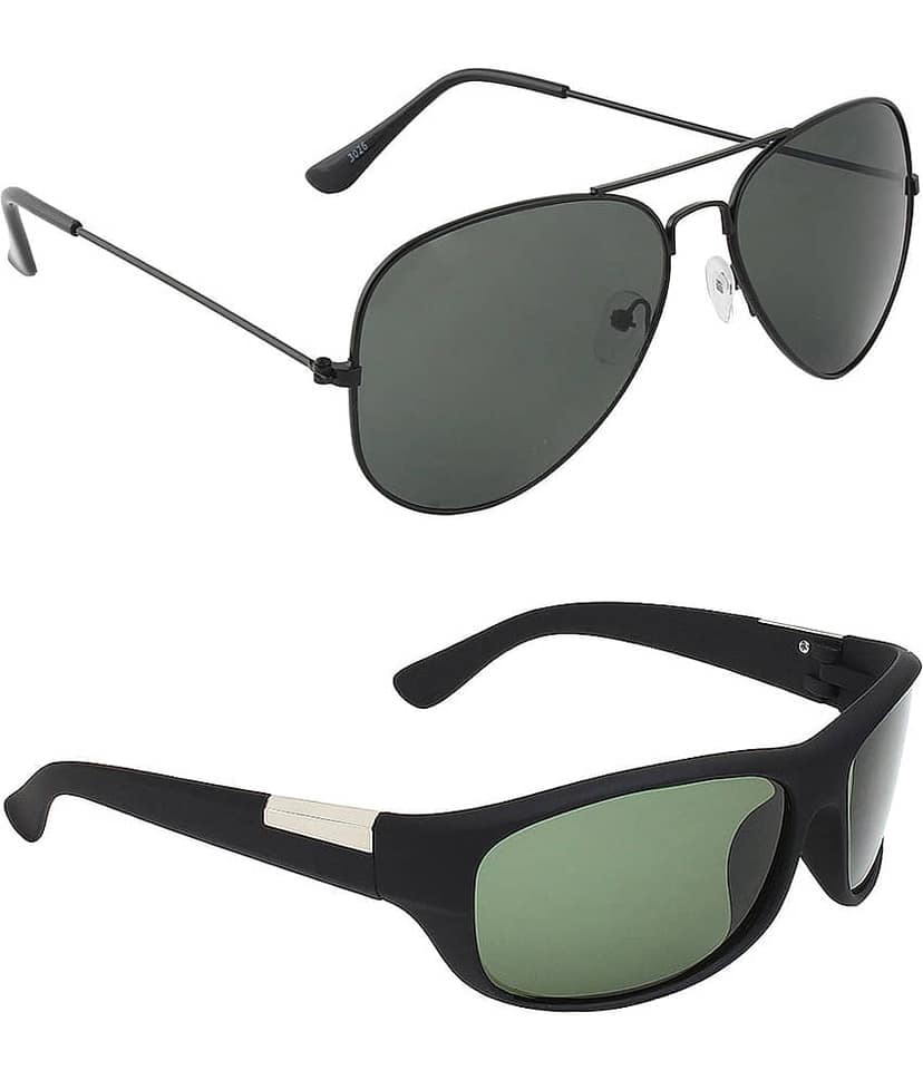 Kanny Devis - Black Pilot Sunglasses ( Pack of 2 ) view 2