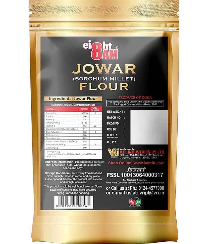 8AM Gluten Free Jowar Flour 980 gm view 2
