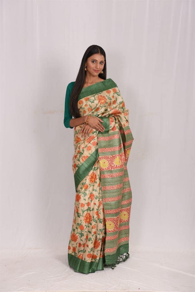 RTXGH PRINTED SILK SAREE(SA03170) view 3