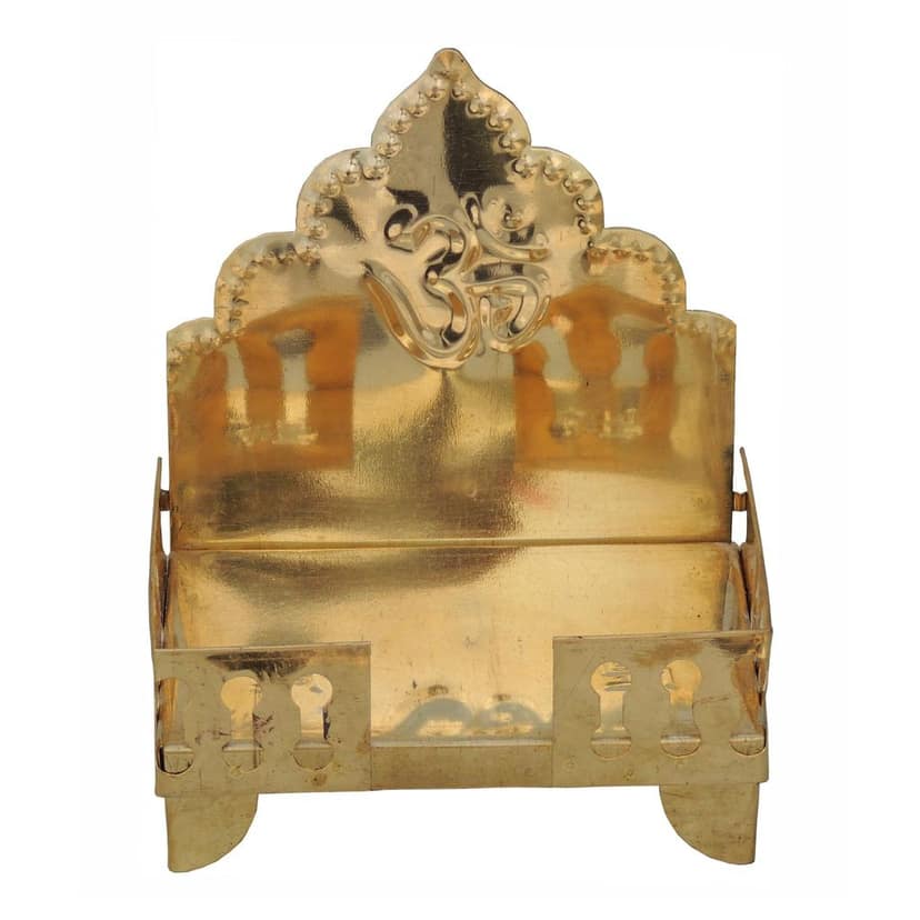 Brass Singhasan Sheet No. 4 for God Idol | Heavy Quality Mandir Singhasan, Height : 6.5 Inch (ZMAS107 E) view 2