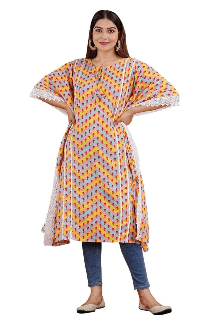 MANMAYEE Women's Rayon Printed Kaftan | Kaftan's