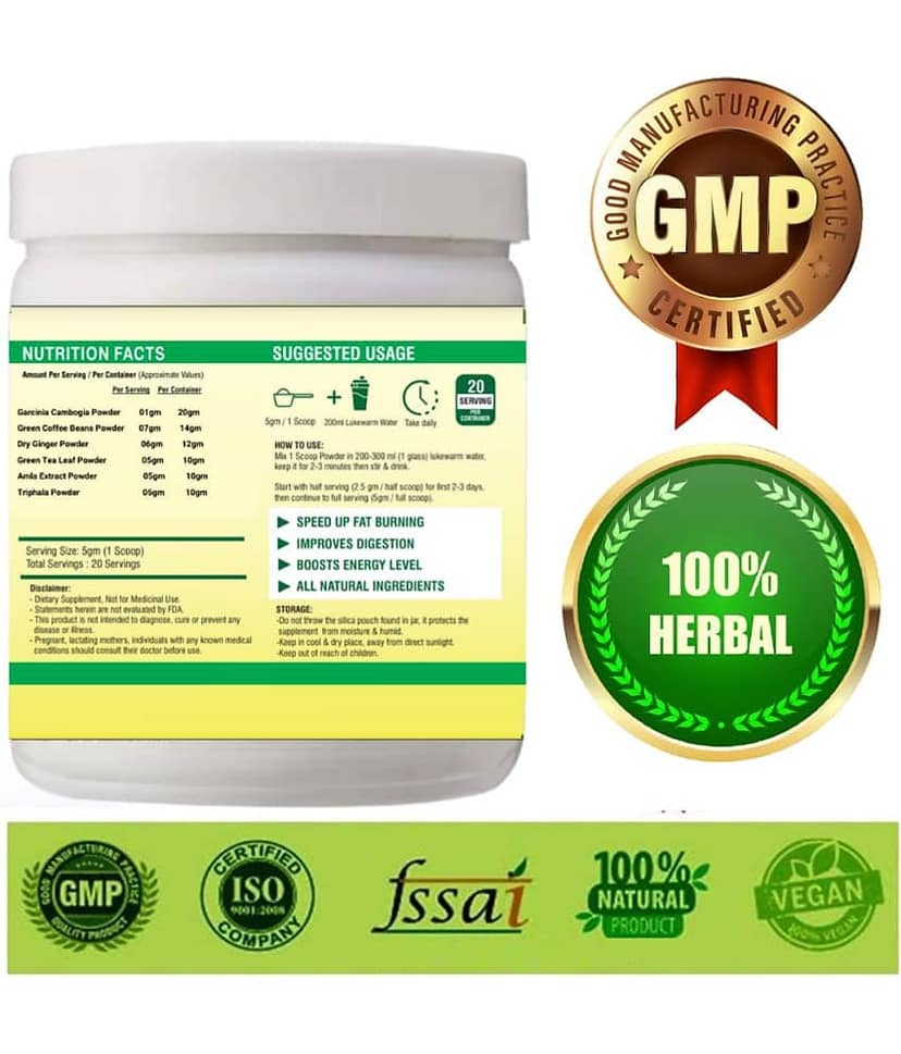 Saint Ayurveda Fast lean gold Fat Burnner & Body weight loss Powder 100 gm Unflavoured Single Pack view 2