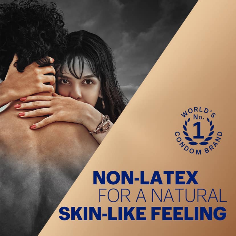 Durex Real Feel Condoms For Men For Real Skin On Skin Feeling Latex Free view 2