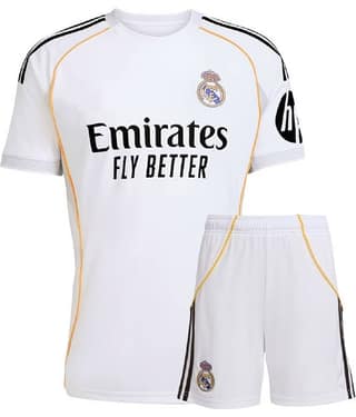 REAL MADRID HOME SET 2025/26 JERSEY & SHORT UNISEX